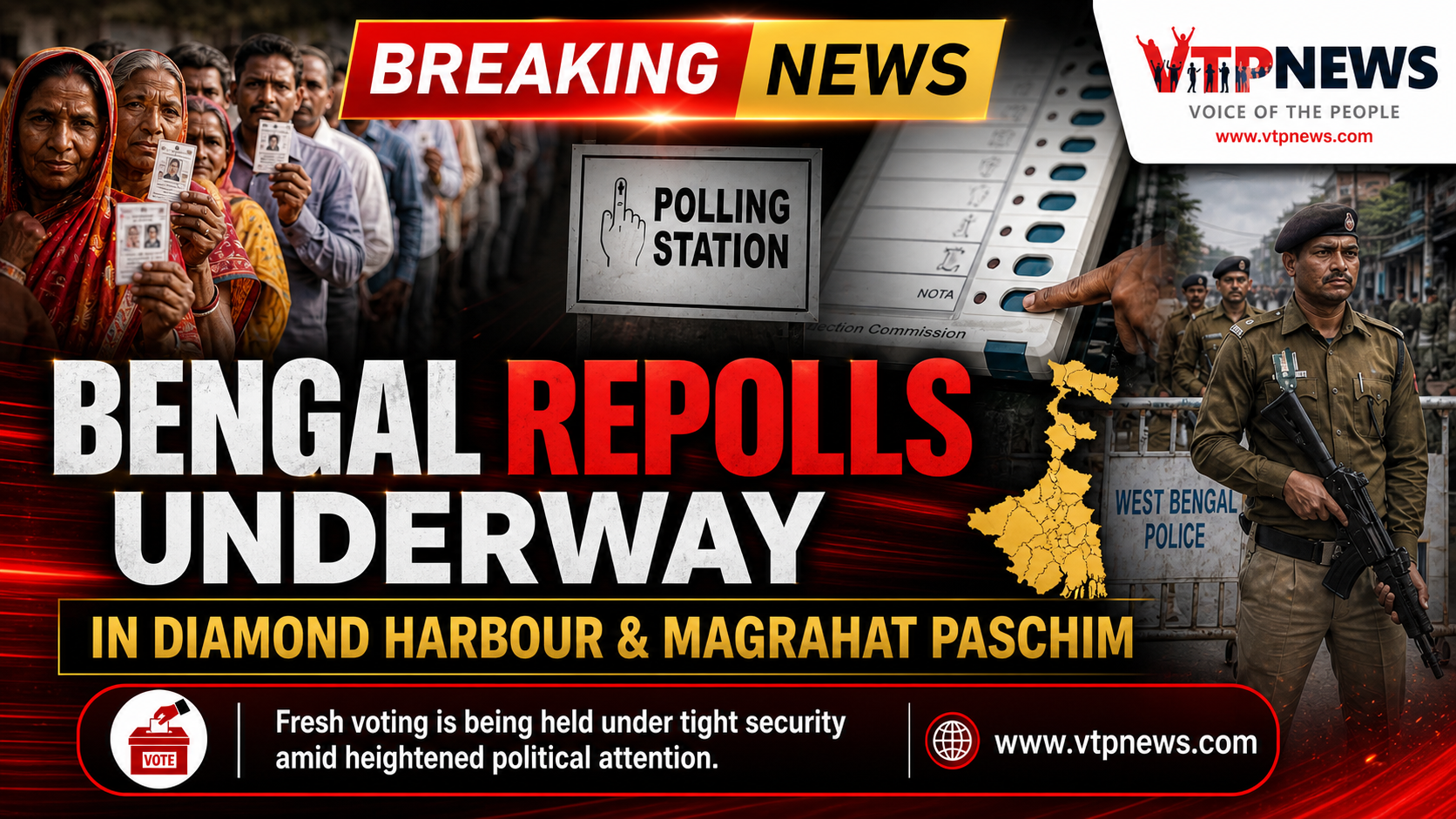 Bengal Repolls Underway in Diamond Harbour and Magrahat Paschim